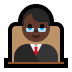 👨🏿‍⚖️ man judge: dark skin tone display on Windows